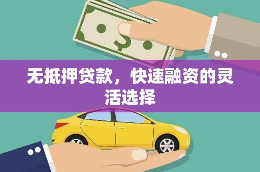 信宜无抵押贷款，快速融资的灵活选择