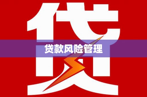 信宜贷款风险管理