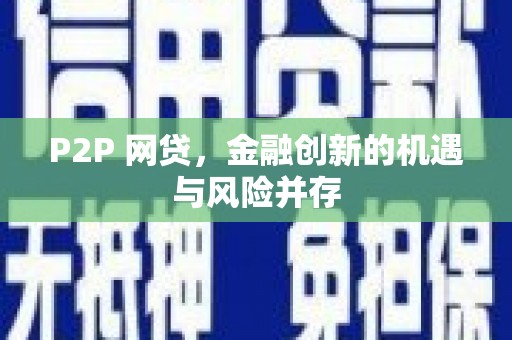 信宜P2P 网贷，金融创新的机遇与风险并存