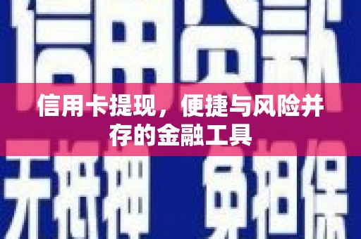 信宜信用卡提现，便捷与风险并存的金融工具