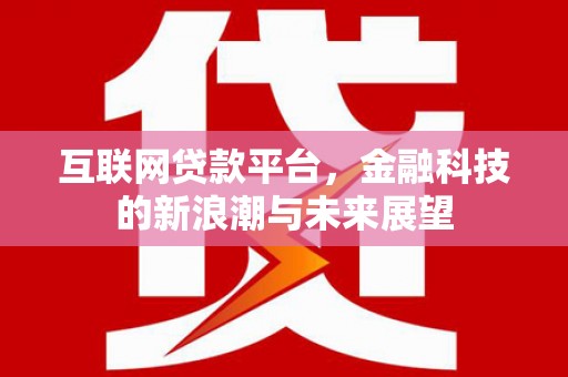 信宜互联网贷款平台，金融科技的新浪潮与未来展望