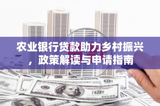 信宜农业银行贷款助力乡村振兴，政策解读与申请指南